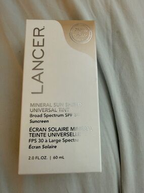 Lancer Mineral Sun Shield Universal Tint Spf 30 New In Box